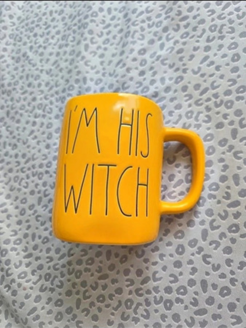Rae Dunn I'm His Witch Coffee Mug Yellow